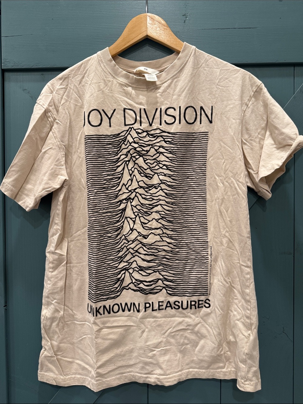 H&M Beige Joy Division 'Unknown Pleasures' Graphic Tee